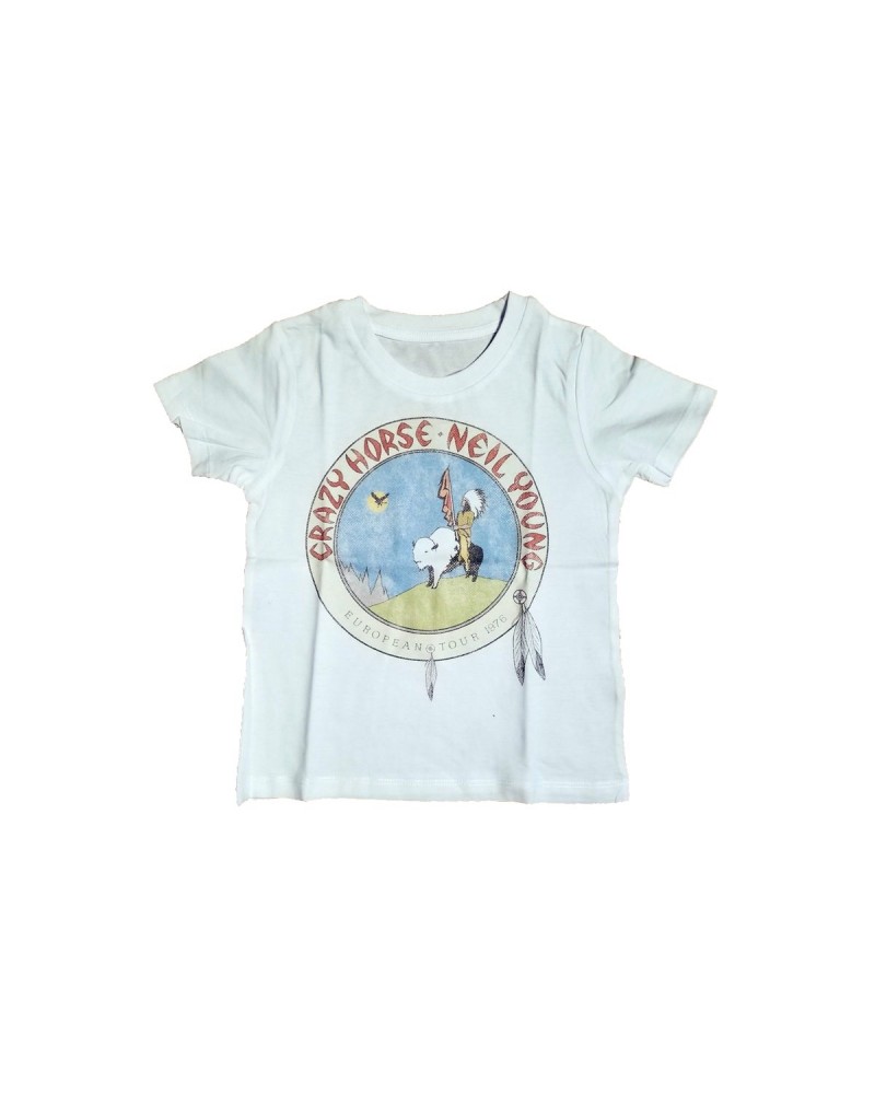 Neil Young Crazy Horse 1976 Tour Kids White T-shirt $21.15 Shirts