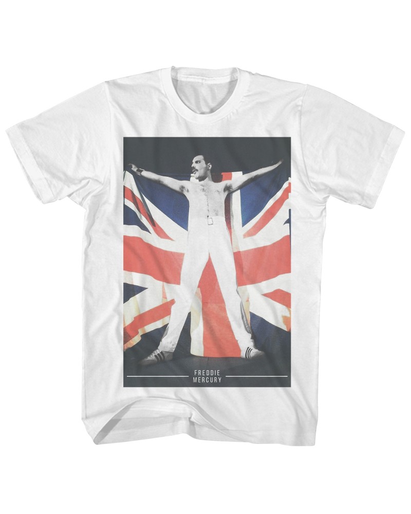 Queen T-Shirt | Freddie Mercury Union Jack Flag Shirt $11.98 Shirts