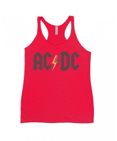 AC/DC Bold Colored Racerback Tank | Multi-Colored Logo Design Distressed Shirt $10.71 Shirts