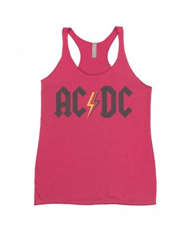 AC/DC Bold Colored Racerback Tank | Multi-Colored Logo Design Distressed Shirt $10.71 Shirts