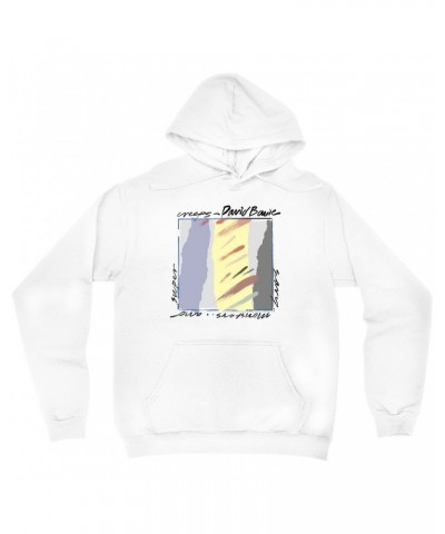 David Bowie Hoodie | Neutral Tone Scary Monsters Album Design Hoodie $17.18 Sweatshirts