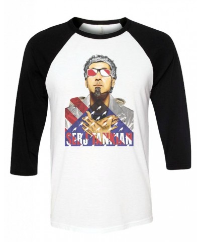 Serj Tankian Men's | Patriotic | 3/4 Sleeve Baseball Tee $10.80 Shirts