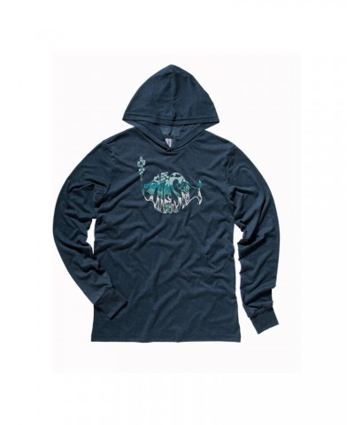 Phish Winter Mountain Air Hoodie Tee on Heather Navy $18.80 Sweatshirts