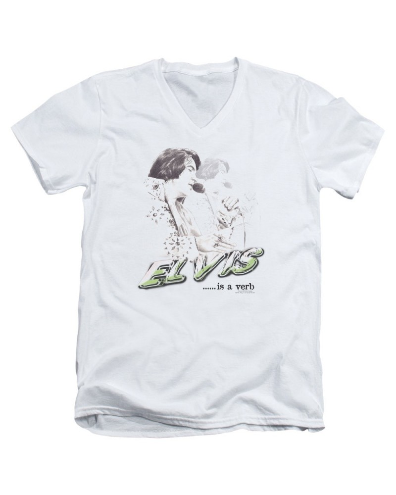 Elvis Presley T Shirt (Slim Fit) | ELVIS IS A VERB Slim-fit Tee $5.89 Shirts