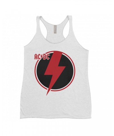 AC/DC Ladies' Tank Top | Black Red Bolt Shirt $13.03 Shirts