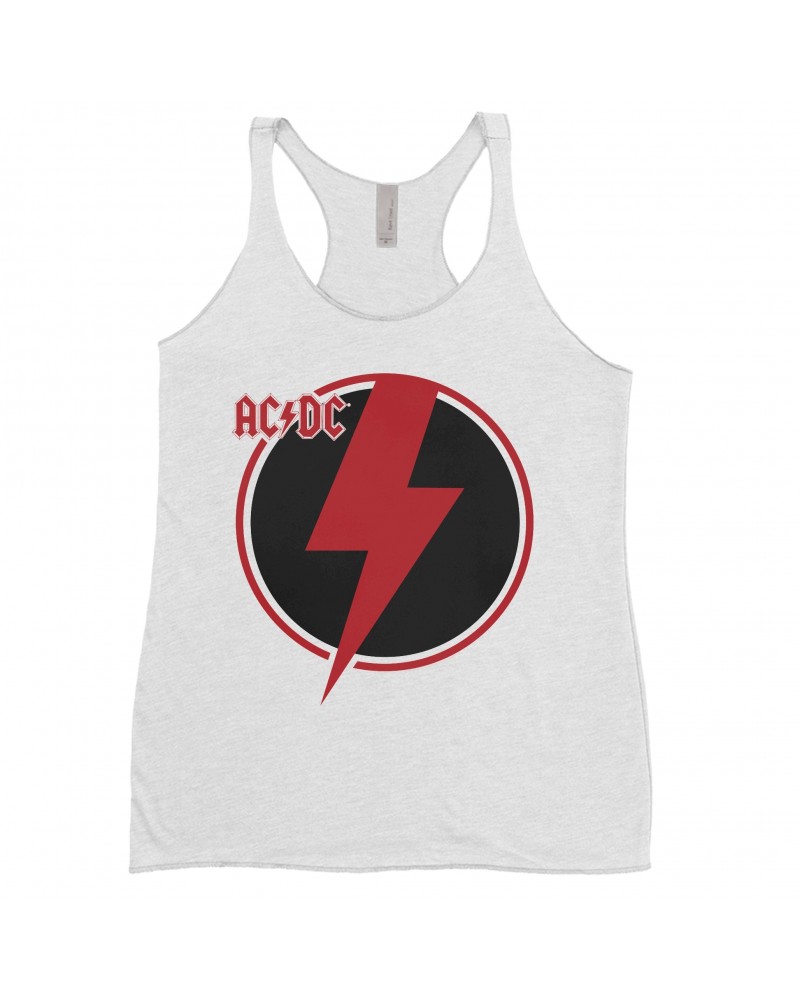 AC/DC Ladies' Tank Top | Black Red Bolt Shirt $13.03 Shirts