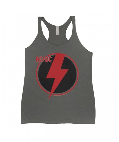 AC/DC Ladies' Tank Top | Black Red Bolt Shirt $13.03 Shirts