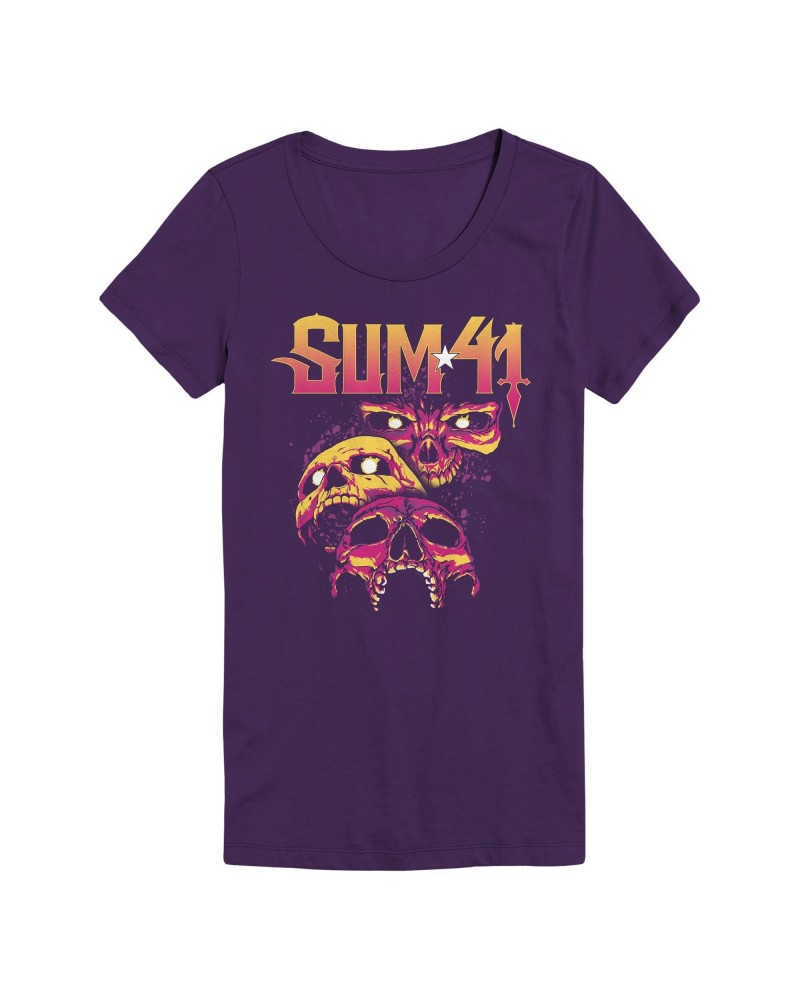 Sum 41 Skull Collage Ladies Tee $13.65 Shirts