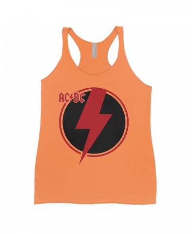 AC/DC Ladies' Tank Top | Black Red Bolt Shirt $13.03 Shirts