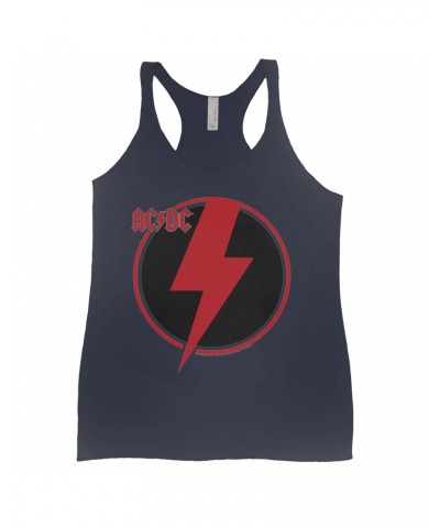 AC/DC Ladies' Tank Top | Black Red Bolt Shirt $13.03 Shirts