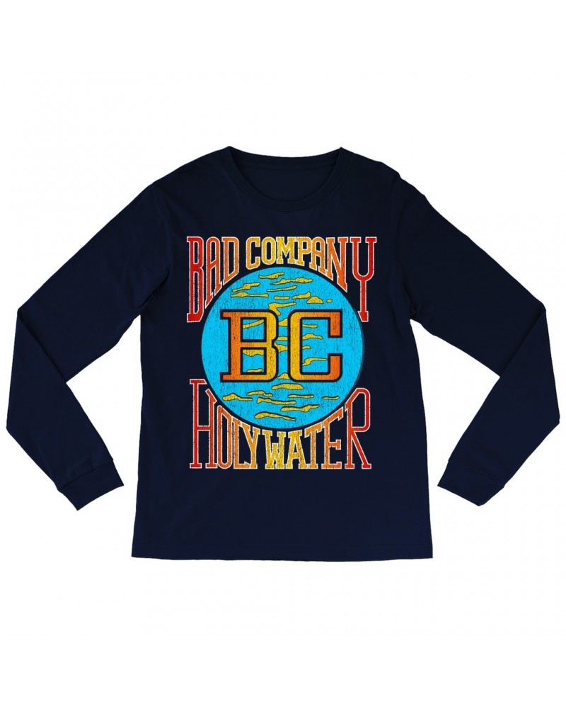 Bad Company Long Sleeve Shirt | Retro Colorful Holy Water Distressed Shirt $10.48 Shirts