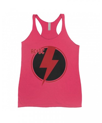 AC/DC Ladies' Tank Top | Black Red Bolt Shirt $13.03 Shirts