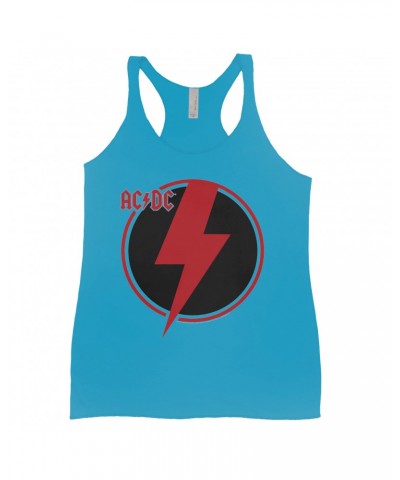 AC/DC Ladies' Tank Top | Black Red Bolt Shirt $13.03 Shirts