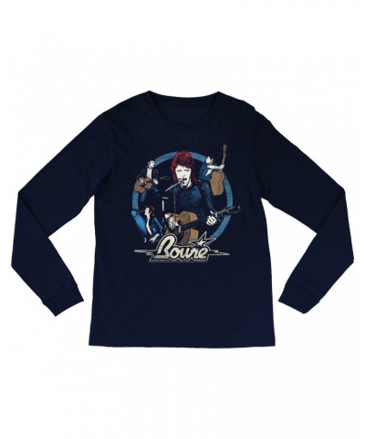 David Bowie Long Sleeve Shirt | Collage Design Distressed Shirt $13.48 Shirts