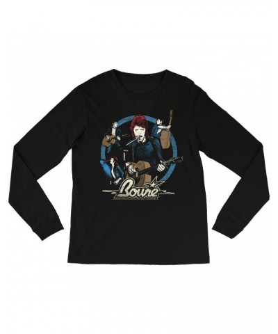 David Bowie Long Sleeve Shirt | Collage Design Distressed Shirt $13.48 Shirts