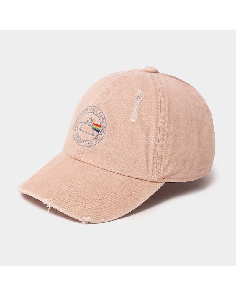 Pink Floyd Embroidered Distressed Denim Cap Dusty Pink $8.80 Hats