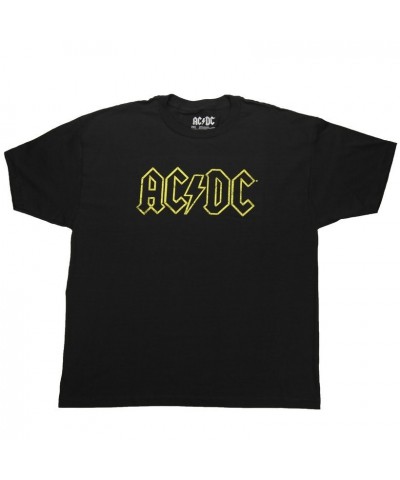 AC/DC Big & Tall Yellow Outline Logo T-Shirt $10.75 Shirts