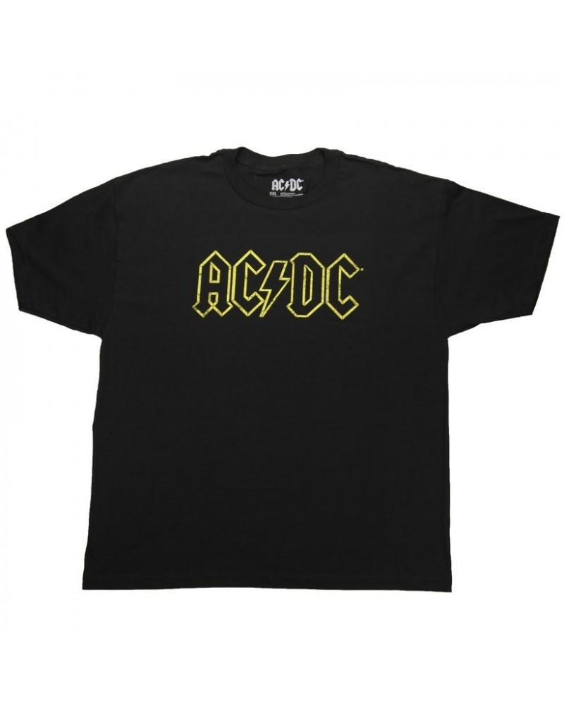 AC/DC Big & Tall Yellow Outline Logo T-Shirt $10.75 Shirts