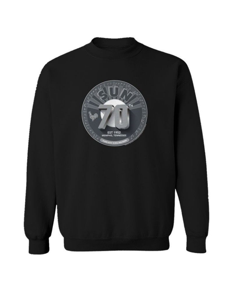 Sun Records Silver 70th Anniversary Crewneck Sweatshirt $22.00 Sweatshirts