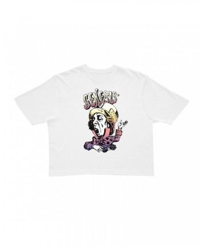 Genesis Ladies' Crop Tee | Colorful Ombre Mad Hatter Crop T-shirt $12.94 Shirts