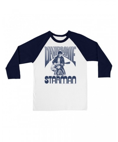 David Bowie 3/4 Sleeve Baseball Tee | Starman Live Shirt $9.58 Shirts