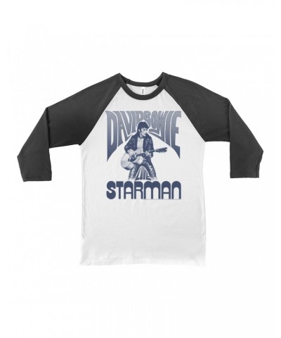 David Bowie 3/4 Sleeve Baseball Tee | Starman Live Shirt $9.58 Shirts