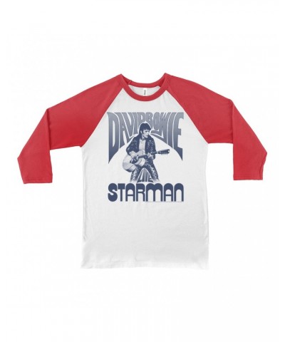 David Bowie 3/4 Sleeve Baseball Tee | Starman Live Shirt $9.58 Shirts