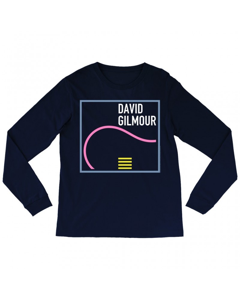 David Gilmour Long Sleeve Shirt | Neon Art Logo Shirt $11.08 Shirts