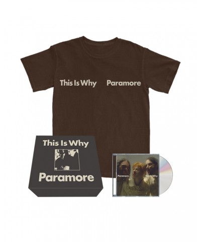 Paramore This Is Why Brown T-Shirt CD Boxset $17.50 CD