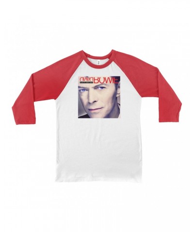 David Bowie 3/4 Sleeve Baseball Tee | Black Tie White Noise Album Cover Shirt $9.58 Shirts