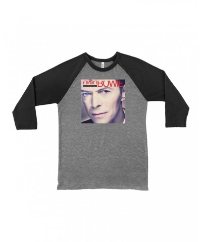 David Bowie 3/4 Sleeve Baseball Tee | Black Tie White Noise Album Cover Shirt $9.58 Shirts