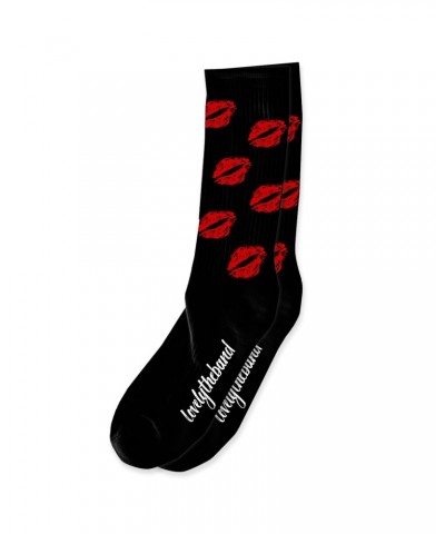 lovelytheband lips socks - black $7.50 Footware