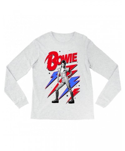 David Bowie Long Sleeve Shirt | Bolts Stars and Ziggy Stardust Shirt $13.48 Shirts