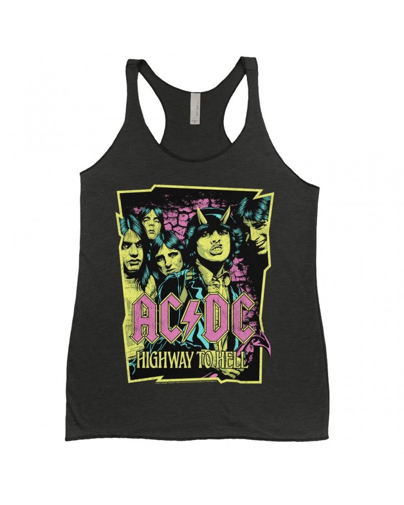 AC/DC Ladies' Tank Top | Highway To Hell Neon Design Shirt $9.55 Shirts