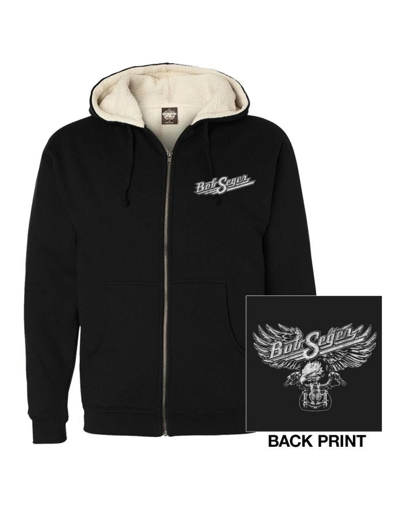 Bob Seger & The Silver Bullet Band Motorcycle Eagle Sherpa Sweatshirt $20.88 Sweatshirts