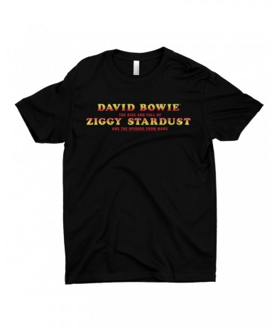 David Bowie T-Shirt | The Rise And Fall Of Ziggy Stardust Logo Shirt $9.98 Shirts