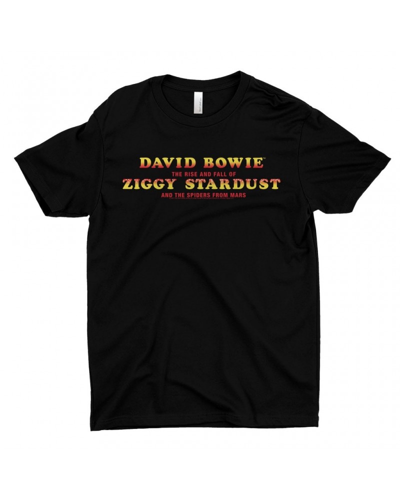 David Bowie T-Shirt | The Rise And Fall Of Ziggy Stardust Logo Shirt $9.98 Shirts