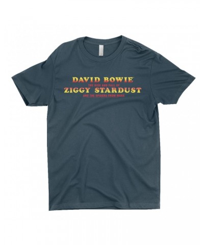 David Bowie T-Shirt | The Rise And Fall Of Ziggy Stardust Logo Shirt $9.98 Shirts