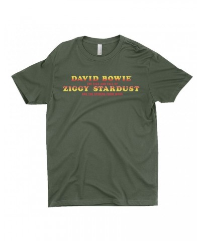 David Bowie T-Shirt | The Rise And Fall Of Ziggy Stardust Logo Shirt $9.98 Shirts