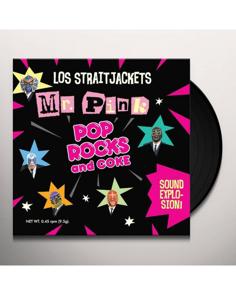 Los Straitjackets MR PINK B/W POP ROCKS Vinyl Record $6.86 Vinyl