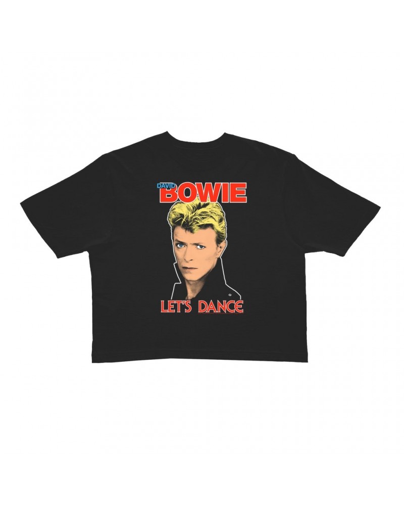 David Bowie Ladies' Crop Tee | Let's Dance Classic Crop T-shirt $9.70 Shirts