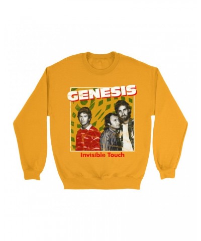 Genesis Bright Colored Sweatshirt | Invisible Touch Throwback Poster Distressed Sweatshirt $17.13 Sweatshirts