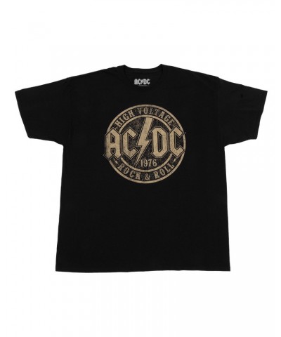 AC/DC High Voltage Gold Logo 1976 Black Tshirt $4.63 Shirts