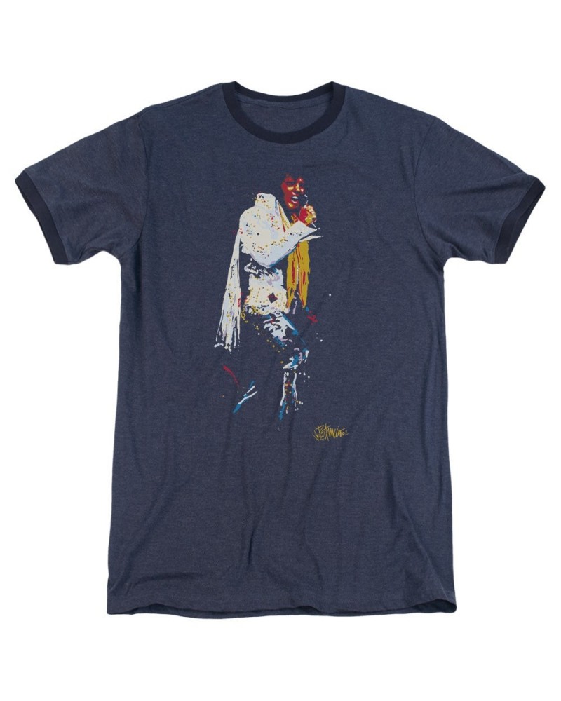 Elvis Presley Shirt | YELLOW SCARF Premium Ringer Tee $8.36 Shirts