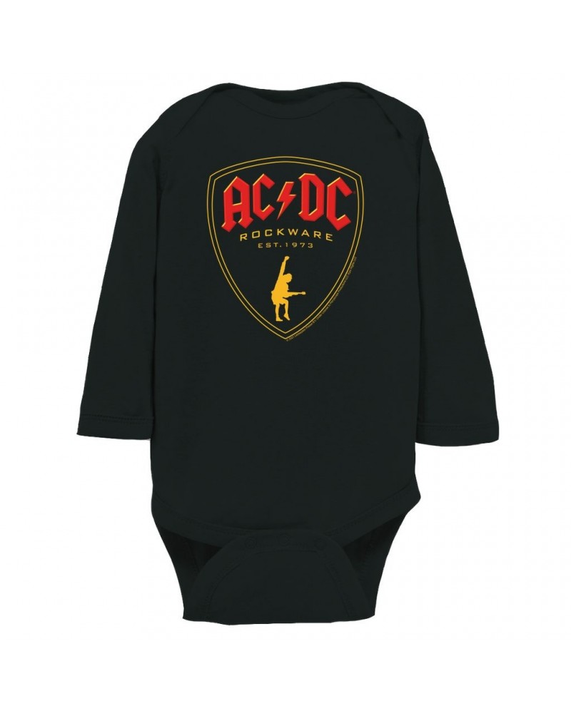 AC/DC Long Sleeve Bodysuit | Rockware Est. 1973 Emblem Bodysuit $12.72 Shirts