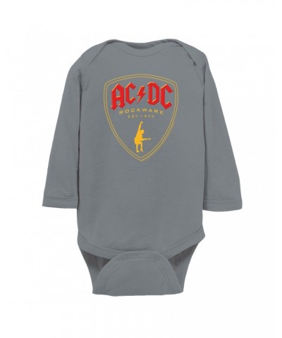 AC/DC Long Sleeve Bodysuit | Rockware Est. 1973 Emblem Bodysuit $12.72 Shirts