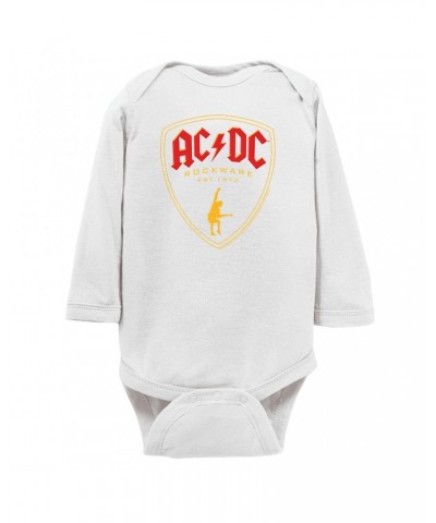 AC/DC Long Sleeve Bodysuit | Rockware Est. 1973 Emblem Bodysuit $12.72 Shirts