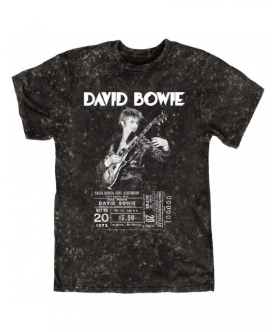 David Bowie T-shirt | On Stage With Ticket At Santa Monica Mineral Wash Shirt $11.68 Shirts