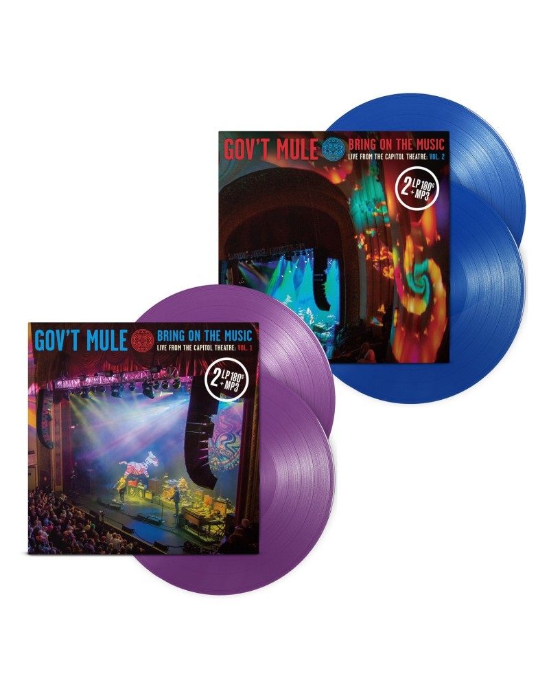 Gov't Mule 4-LP Purple & Blue Vinyl Bundle: Bring On The Music / Live at The Capitol Theatre $19.80 Vinyl