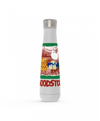 Woodstock Peristyle Water Bottle | Red Green 3 Days Of Peace Structure Design Water Bottle $11.16 Drinkware